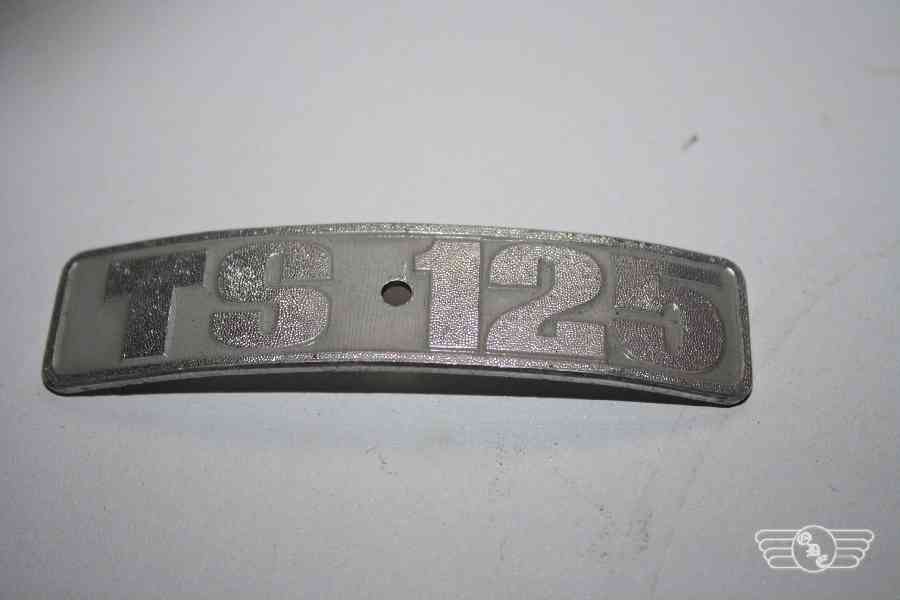 Kotflügelplakette TS 125, NOS